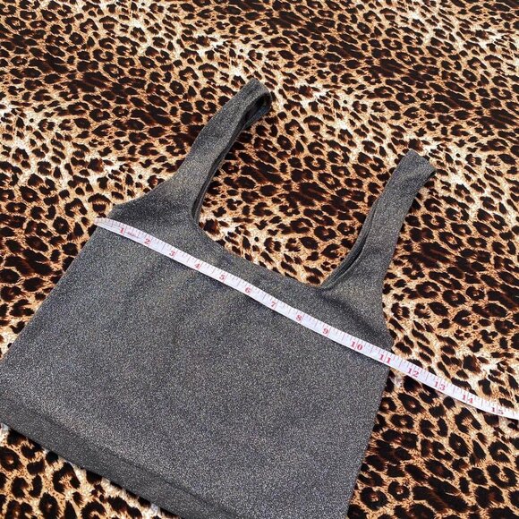 anthropology silver crop tank top - Picture 4 of 6